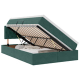 Letto con Contenitore Verde Scuro 120 x 200 cm Velluto