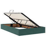 Letto con Contenitore Verde Scuro 120 x 200 cm Velluto