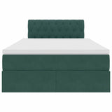 Letto con Contenitore Verde Scuro 120 x 200 cm Velluto
