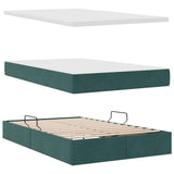 Letto con Contenitore Verde Scuro 120 x 200 cm Velluto