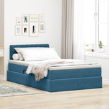 Letto con Contenitore Blu Scuro 120 x 200 cm Velluto