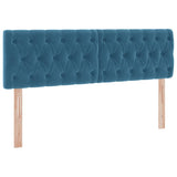 Letto con Contenitore Blu Scuro 140 x 190 cm Velluto
