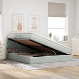 Letto con Contenitore Grigio chiaro 180 x 200 cm Velluto