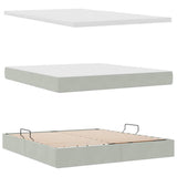 Letto con Contenitore Grigio chiaro 180 x 200 cm Velluto