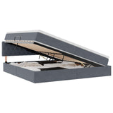 Letto con Contenitore Grigio scuro 200 x 200 cm Velluto