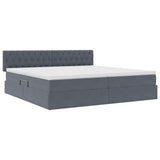 Letto con Contenitore Grigio scuro 200 x 200 cm Velluto