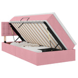 Letto con Contenitore con materasso Rosa 90 x 190 cm Velluto