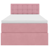 Letto con Contenitore con materasso Rosa 90 x 190 cm Velluto