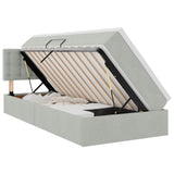 Letto con Contenitore Grigio chiaro 90 x 200 cm Velluto