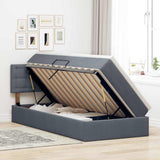 Letto con Contenitore Grigio scuro 90 x 200 cm Velluto