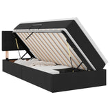 Letto con Contenitore con materasso Nero 90 x 200 cm Velluto