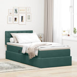 Letto con Contenitore Verde Scuro 90 x 200 cm Velluto