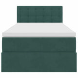 Letto con Contenitore Verde Scuro 90 x 200 cm Velluto