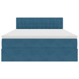 Letto con Contenitore Blu Scuro 140 x 200 cm Velluto