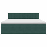 Letto con Contenitore Verde Scuro 160 x 200 cm Velluto