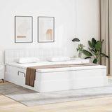 Letto con Contenitore Bianco Puro 180 x 200 cm Pelle Sintetica