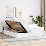 Letto con Contenitore Bianco Puro 180 x 200 cm Pelle Sintetica