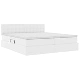Letto con Contenitore Bianco Puro 180 x 200 cm Pelle Sintetica