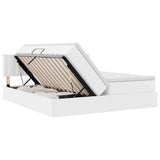 Letto con Contenitore Bianco Puro 180 x 200 cm Pelle Sintetica