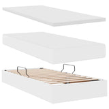 Letto con Contenitore Bianco Puro 180 x 200 cm Pelle Sintetica