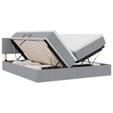 Letto con Contenitore con materasso Grigio chiaro 180 x 200 cm