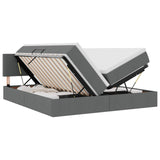 Letto con Contenitore Grigio scuro 180 x 200 cm Pelle Sintetica