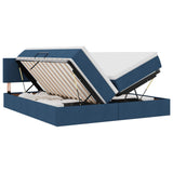 Letto con Contenitore Blu 100 x 200 cm Pelle Sintetica