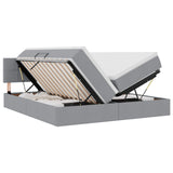 Letto con Contenitore con materasso Grigio chiaro 180 x 200 cm