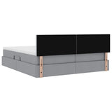 Letto con Contenitore con materasso Grigio chiaro 180 x 200 cm