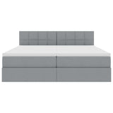 Letto con Contenitore con materasso Grigio chiaro 180 x 200 cm