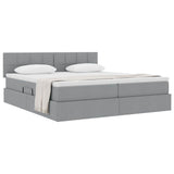 Letto con Contenitore con materasso Grigio chiaro 180 x 200 cm