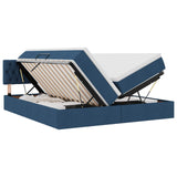 Letto con Contenitore Blu 200 x 200 cm Pelle Sintetica