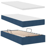 Letto con Contenitore Blu 200 x 200 cm Pelle Sintetica