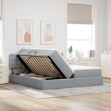 Letto con Contenitore con materasso Grigio chiaro 180 x 200 cm
