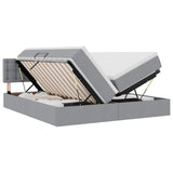 Letto con Contenitore con materasso Grigio chiaro 180 x 200 cm