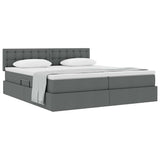 Letto con Contenitore Grigio scuro 180 x 200 cm Pelle Sintetica
