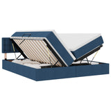 Letto con Contenitore Blu 200 x 200 cm Pelle Sintetica
