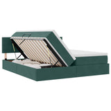 Letto con Contenitore con materasso Verde Scuro 90 x 200 cm