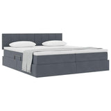 Letto con Contenitore con materasso Grigio scuro 100 x 200 cm
