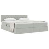 Letto con Contenitore con materasso Grigio chiaro 90 x 200 cm