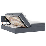 Letto con Contenitore con materasso Grigio scuro 100 x 200 cm