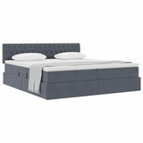 Letto con Contenitore con materasso Grigio scuro 100 x 200 cm