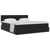 Letto con Contenitore con materasso Nero 90 x 200 cm