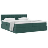 Letto con Contenitore con materasso Verde Scuro 90 x 200 cm