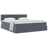Letto con Contenitore con materasso Grigio scuro 100 x 200 cm