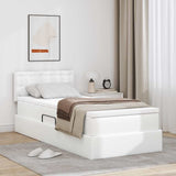 Letto con contenitore e LED con led Bianco Puro 90 x 190 cm