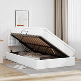 Letto con contenitore e LED Bianco Puro 120 x 200 cm