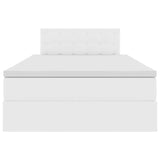 Letto con contenitore e LED Bianco Puro 120 x 200 cm