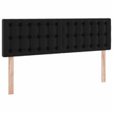 Letto con contenitore e LED Nero 140 x 190 cm Pelle Sintetica