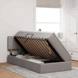 Letto con contenitore e LED Talpa 90 x 190 cm Tessuto